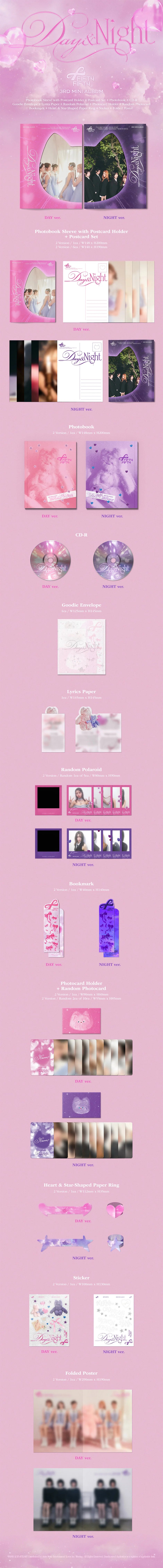 FIFTY FIFTY - 3rd Mini Album "Day & Night" (Random)