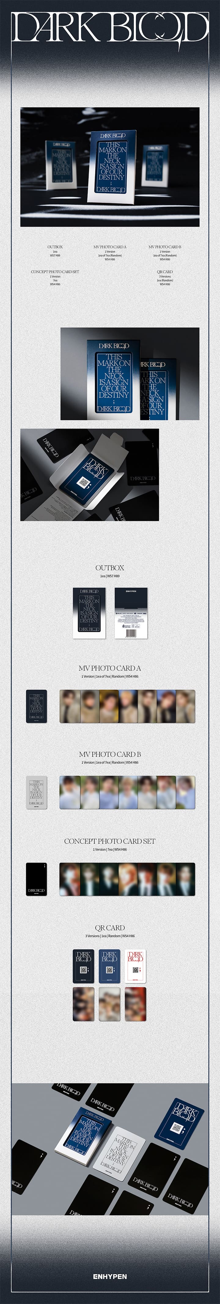 ENHYPEN - 4TH MINI ALBUM DARK BLOOD WEVERSE ALBUMS VER.