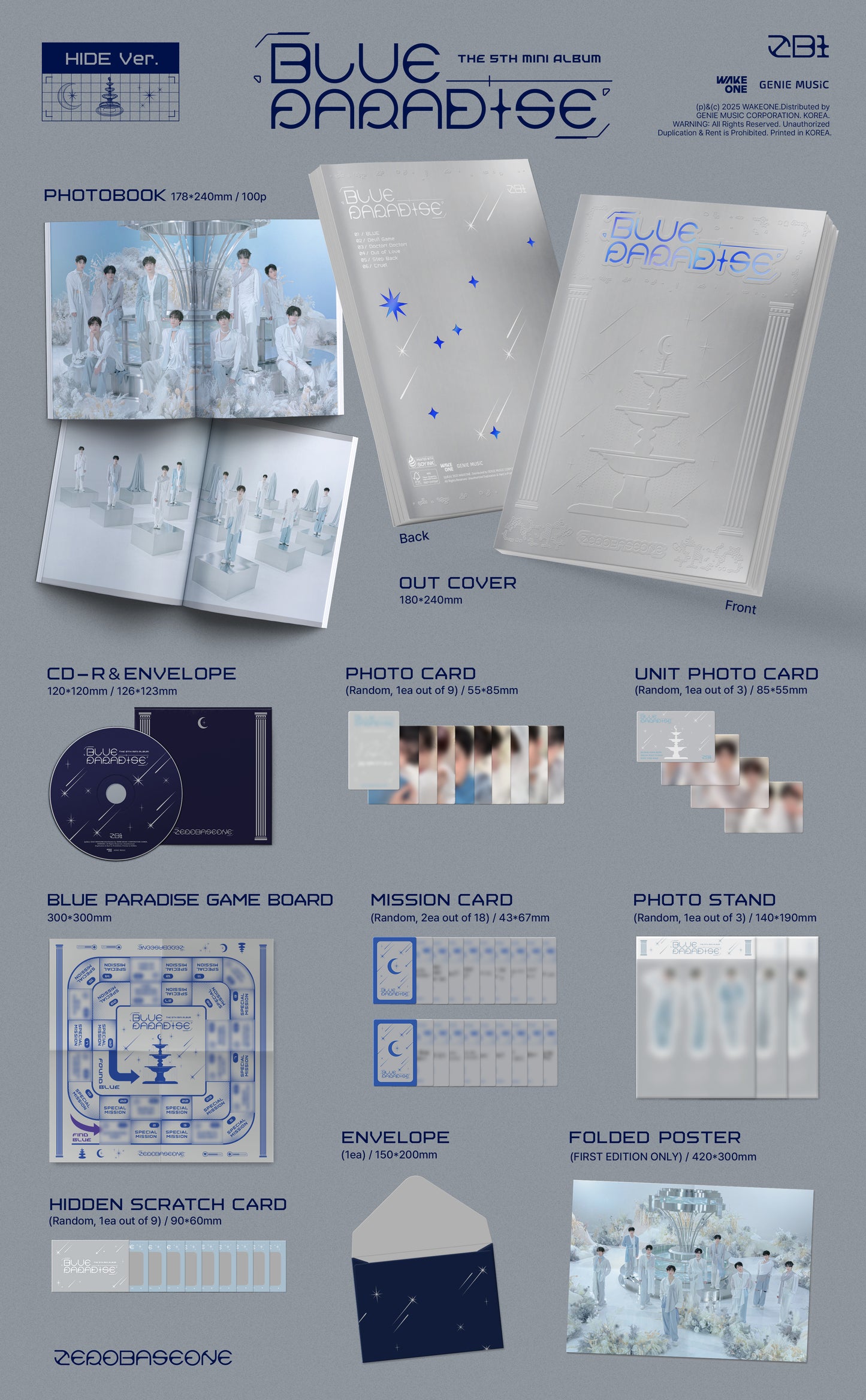 ZEROBASEONE - 5th Mini Album [BLUE PARADISE]