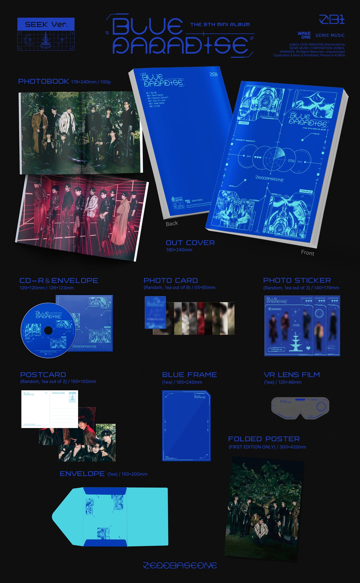 ZEROBASEONE - 5th Mini Album [BLUE PARADISE]