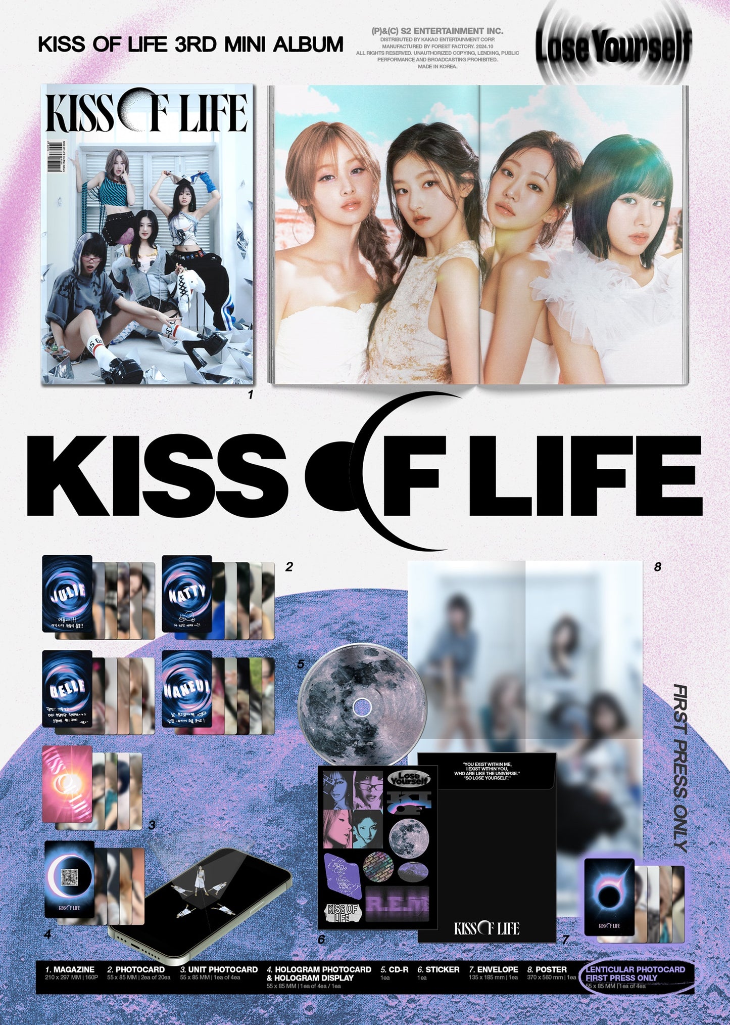 KISS OF LIFE 3rd mini album [lose yourself] pob included