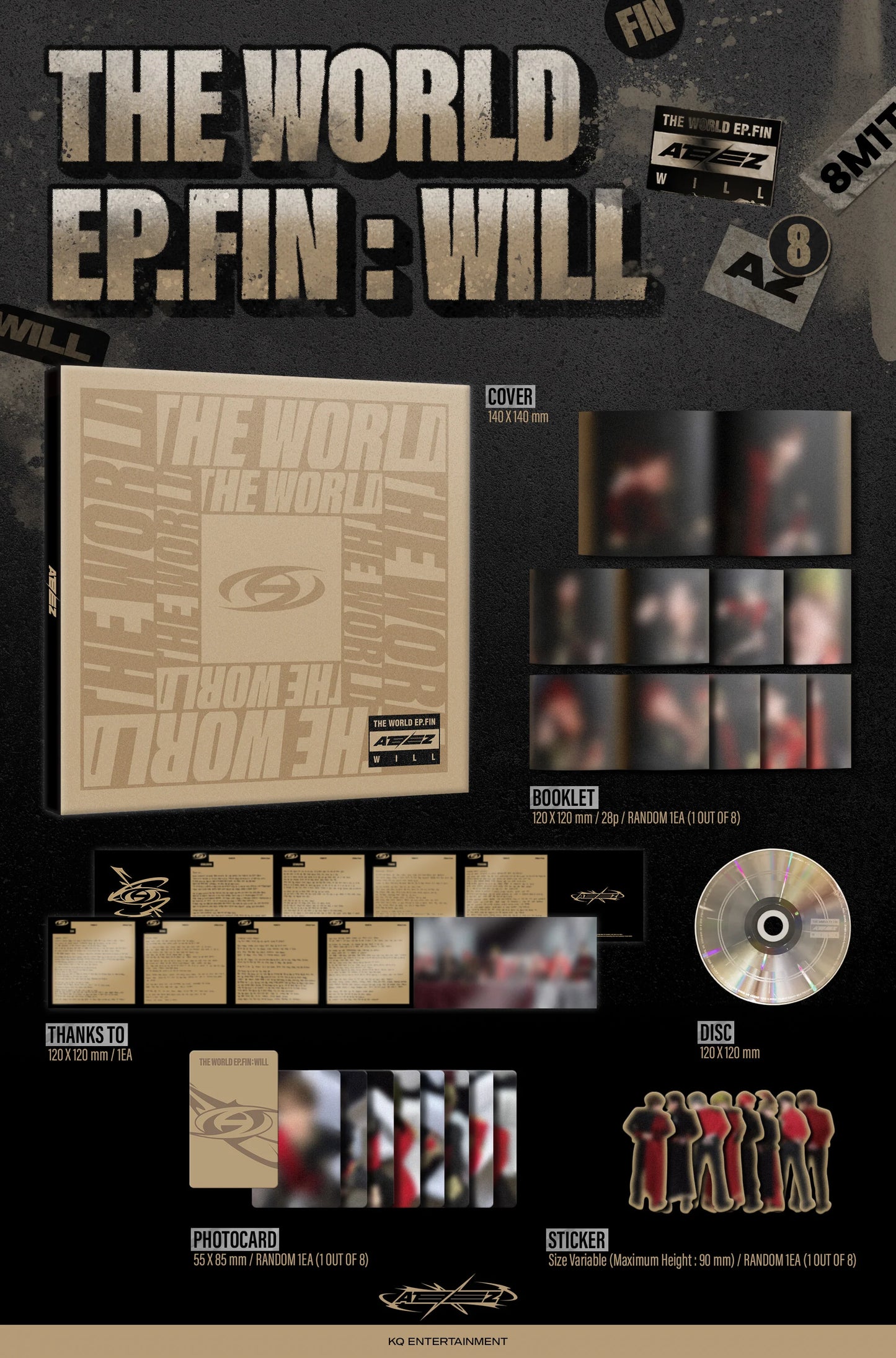 ATEEZ - 2nd Album "THE WORLD EP.FIN : WILL" [Digipak Ver.] [Random]