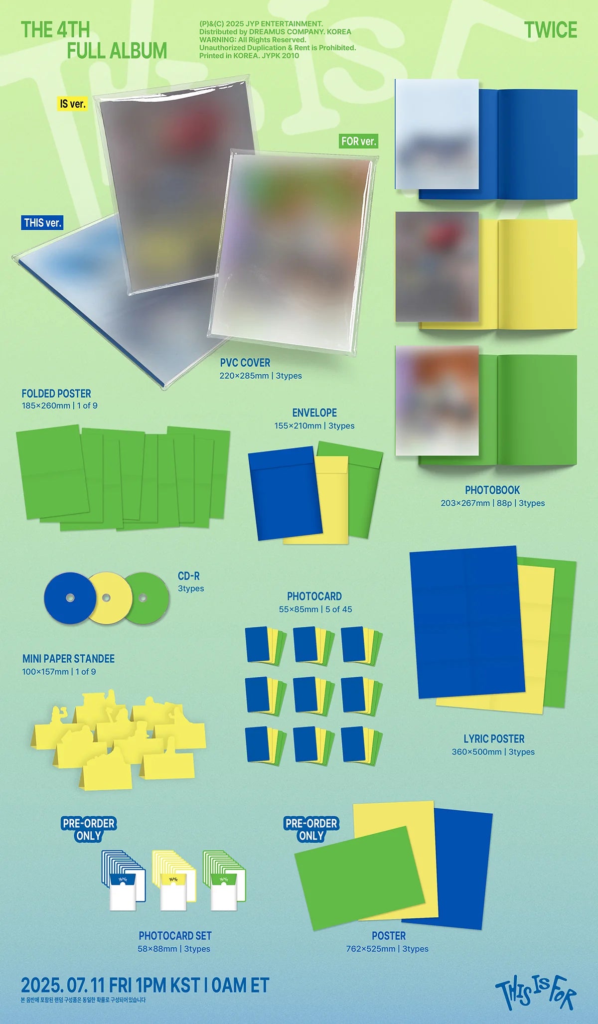 [Pre-Order] TWICE - 4th ALBUM "THIS IS FOR CONFETTI" + Pre-Order Benefit [Photobook ver.]
