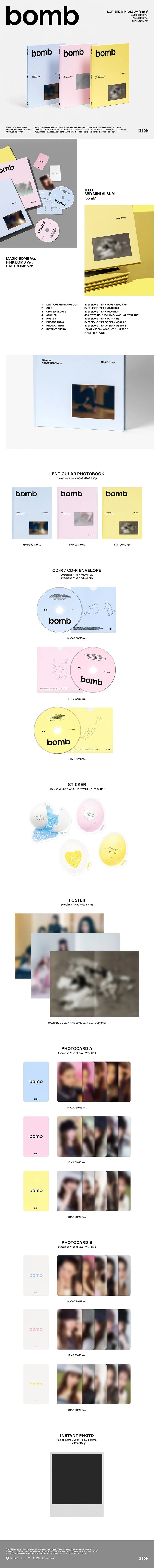 [Pre-Order] ILLIT - Mini 3rd Album "Bomb" + Pre-Order Benefit [Photobook ver.]