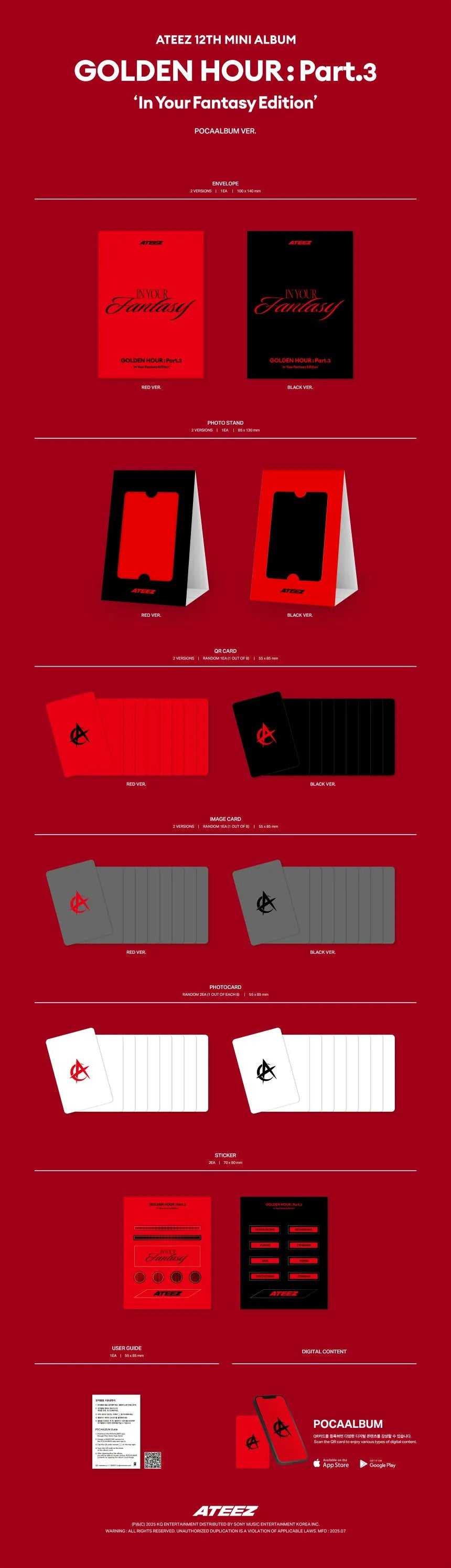 ATEEZ - 12th Mini Album [GOLDEN HOUR : Part.3 ‘In Your Fantasy Edition’]