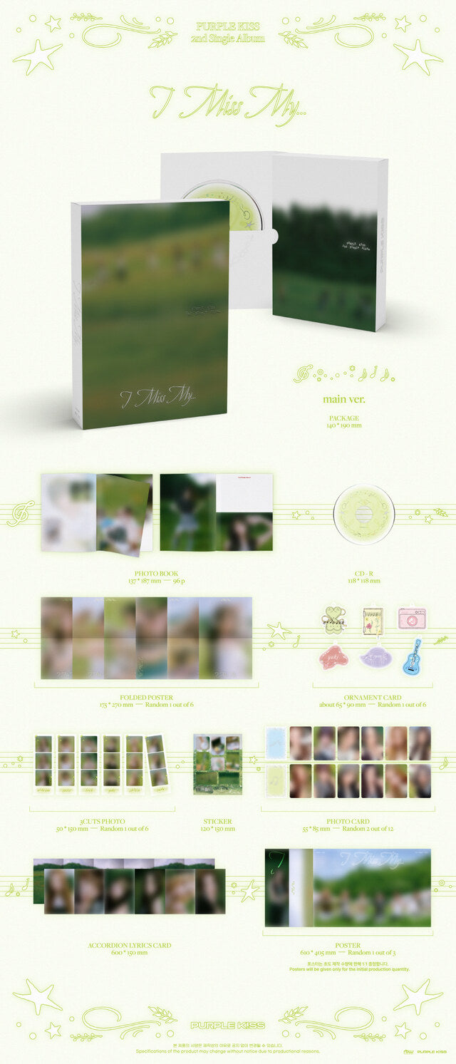 PURPLE KISS - 2nd Single Album [I Miss My...] (MAIN Ver.)
