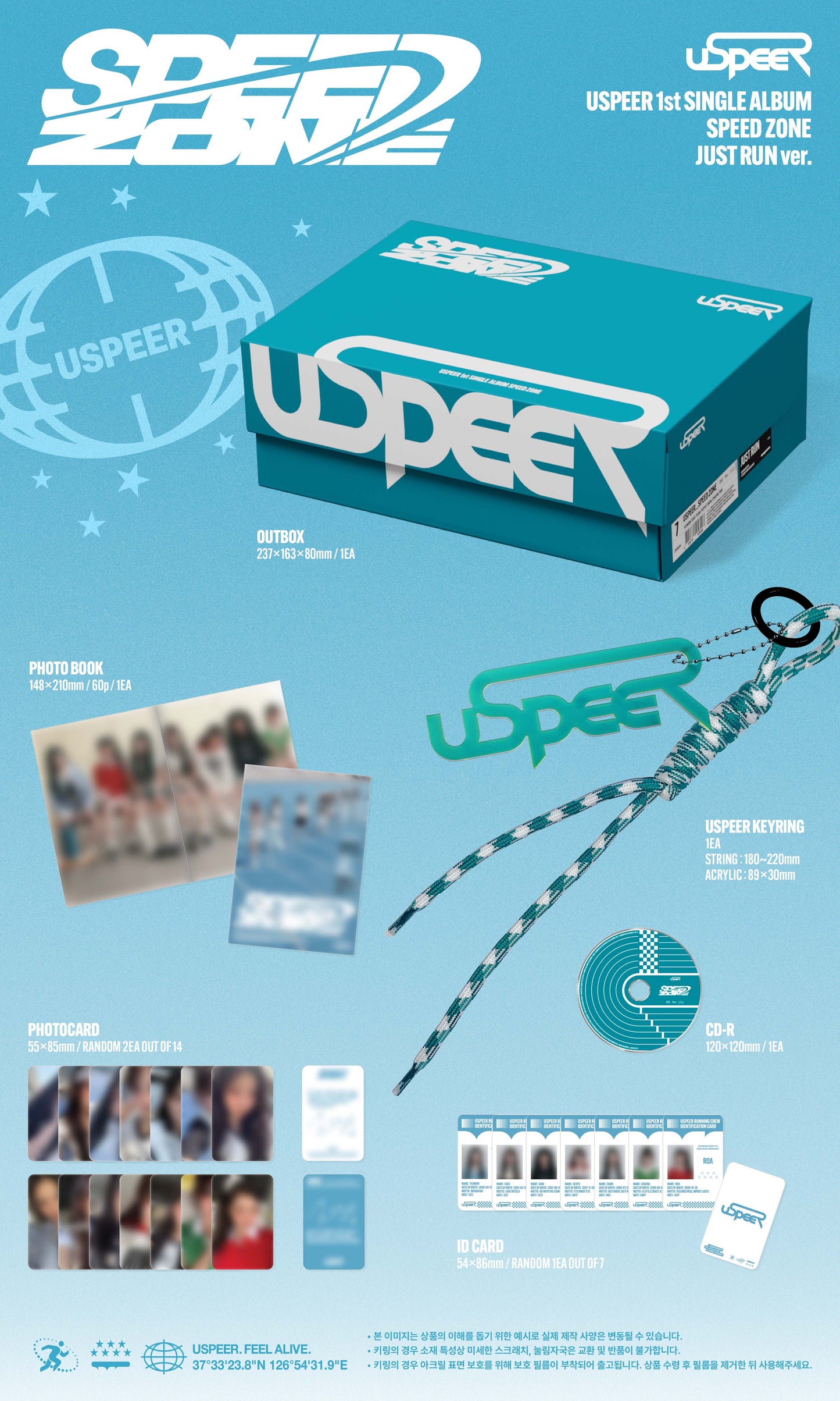 USPEER 1st Single album [SPEED ZONE]  PRE-ORDER