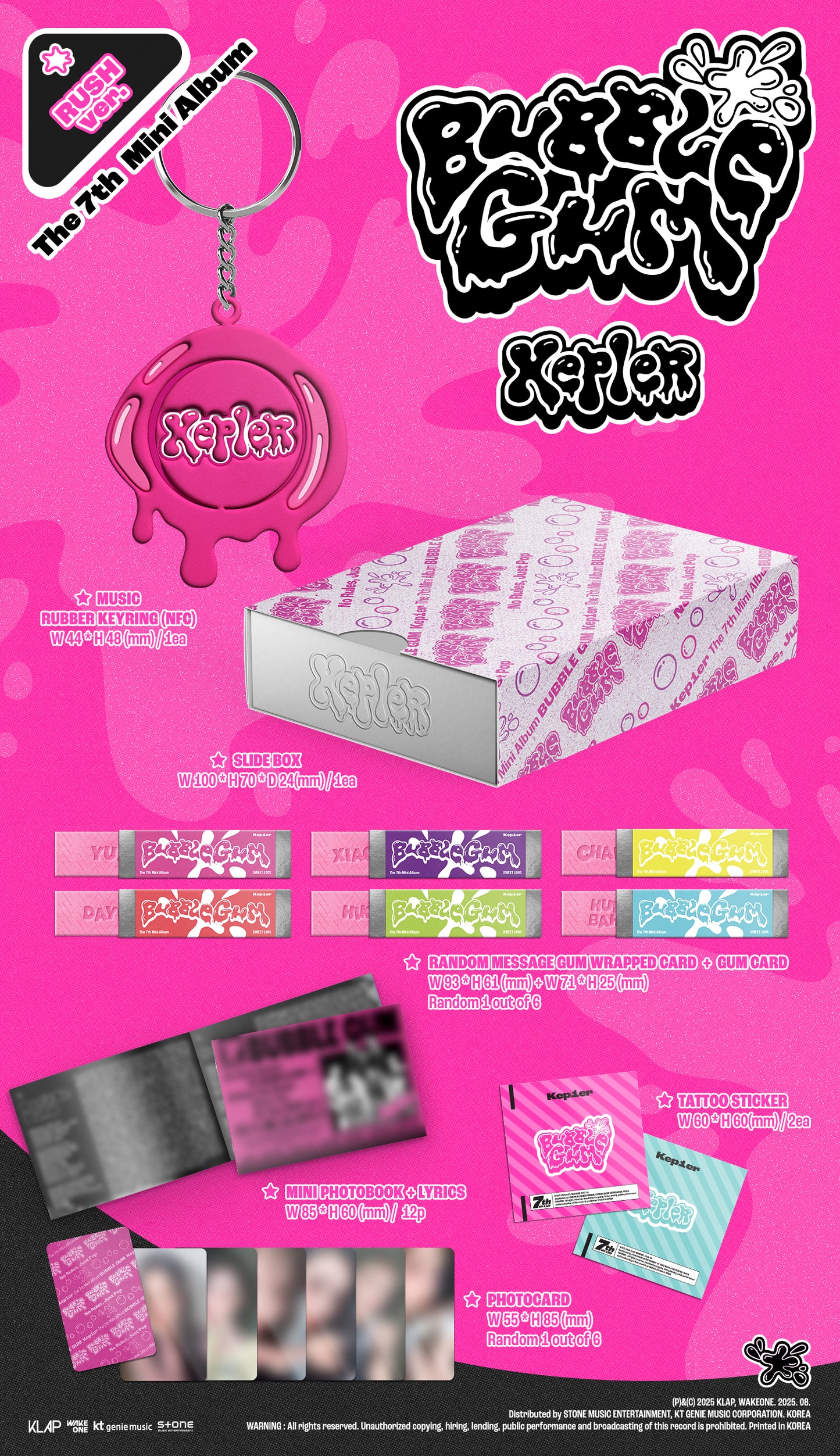 Kep1er - 7th Mini Album [BUBBLE GUM] (RUSH Ver.)