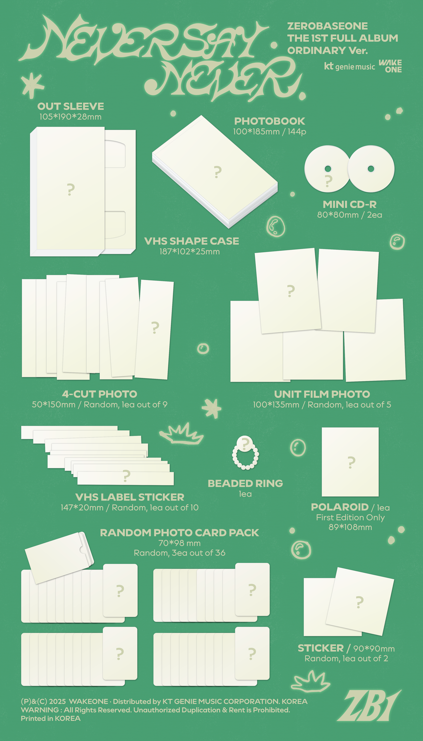 ZEROBASEONE THE 1ST FULL ALBUM [NEVER SAY NEVER] PHOTOBOOK Ver.