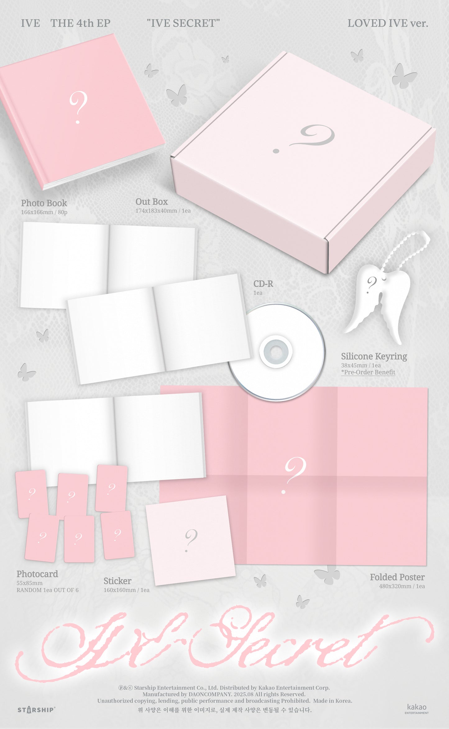 IVE - 4th Mini Album [IVE SECRET] (Shh! Ver. + Gasp! Ver. + Psst! Ver. + LOVED IVE Ver.)