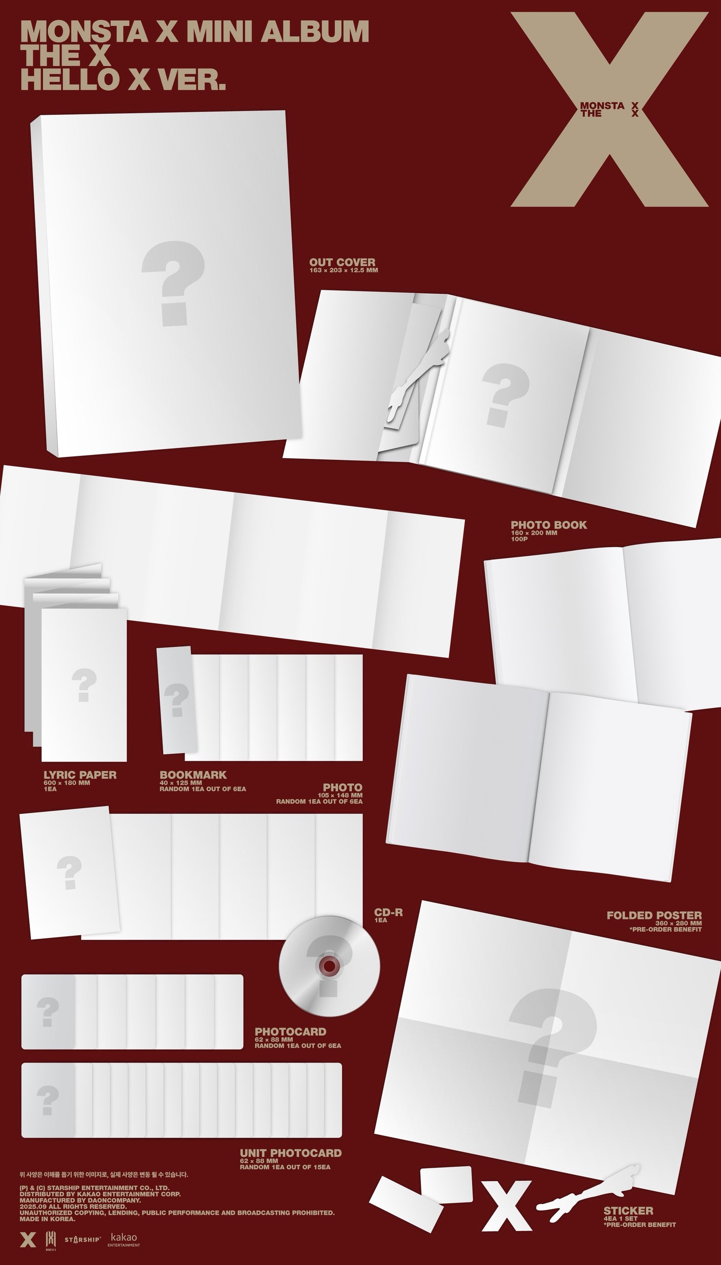 MONSTA X - 13TH MINI ALBUM [THE X]