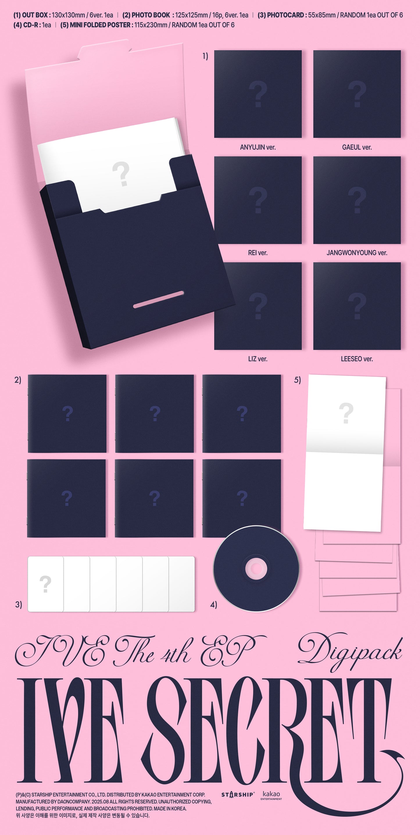 IVE - 4th Mini Album [IVE SECRET] (Digipack Ver.) (Limited Edition)