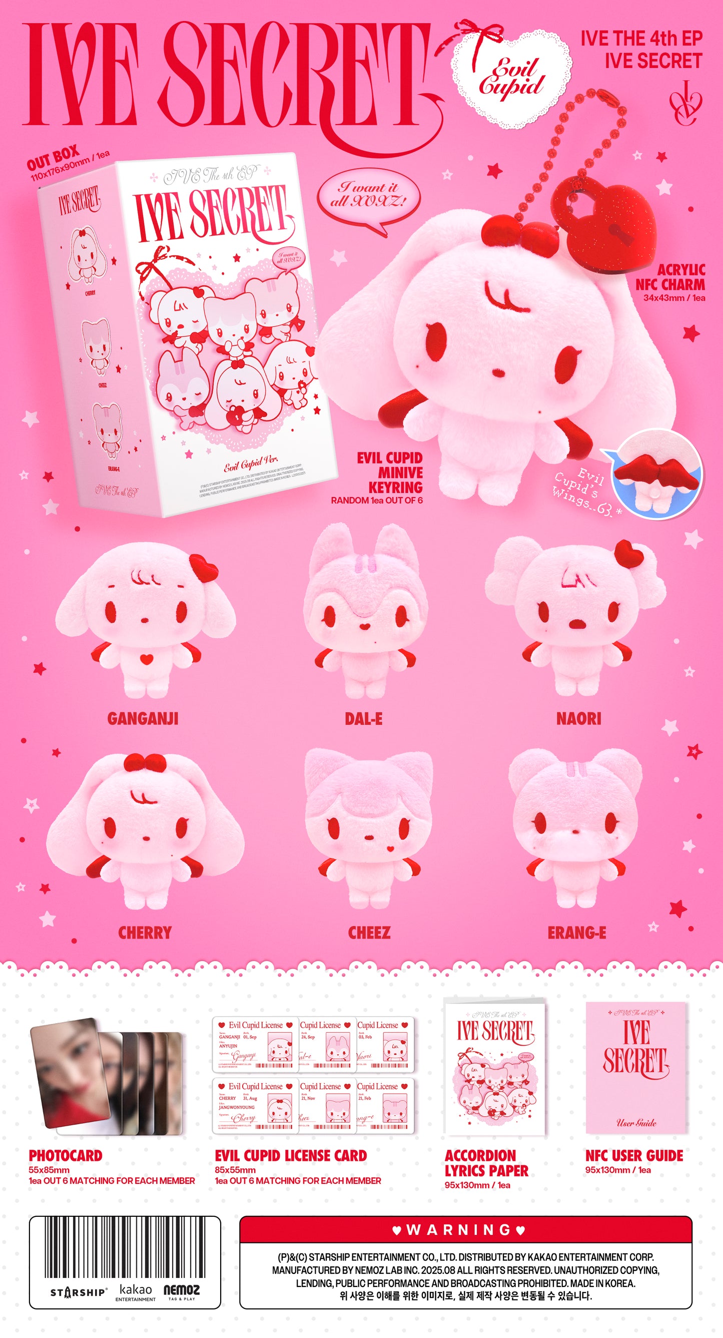 IVE - 4th Mini Album [IVE SECRET] (EVIL CUPID Ver.) (PLATFORM Ver.) (Limited Edition) (Random Ver.)